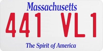MA license plate 441VL1