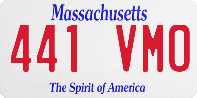 MA license plate 441VM0