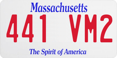 MA license plate 441VM2