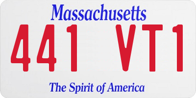 MA license plate 441VT1