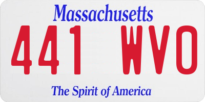MA license plate 441WV0