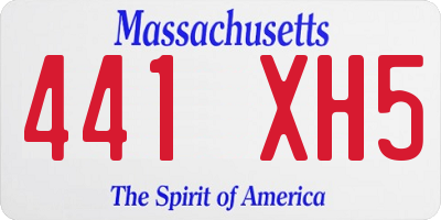 MA license plate 441XH5