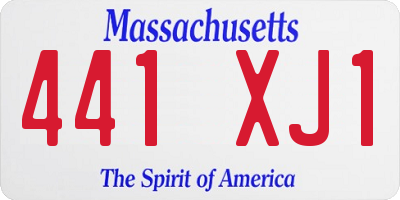 MA license plate 441XJ1