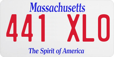 MA license plate 441XL0
