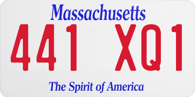 MA license plate 441XQ1