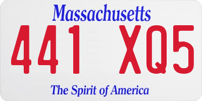 MA license plate 441XQ5