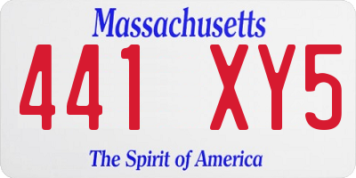 MA license plate 441XY5
