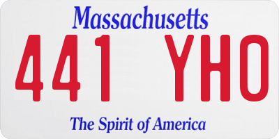 MA license plate 441YH0