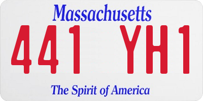 MA license plate 441YH1