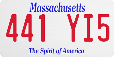 MA license plate 441YI5