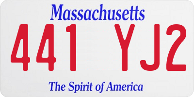 MA license plate 441YJ2