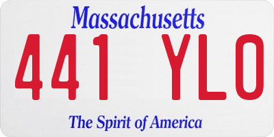MA license plate 441YL0