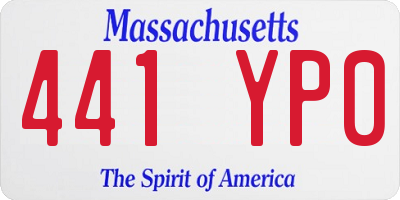 MA license plate 441YP0