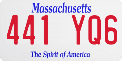 MA license plate 441YQ6
