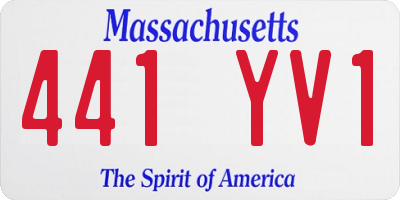 MA license plate 441YV1