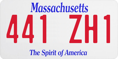 MA license plate 441ZH1