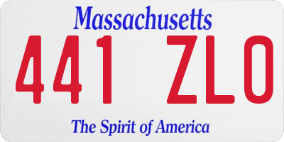 MA license plate 441ZL0