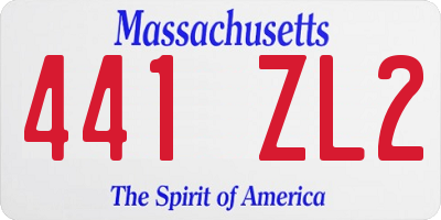 MA license plate 441ZL2