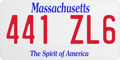 MA license plate 441ZL6