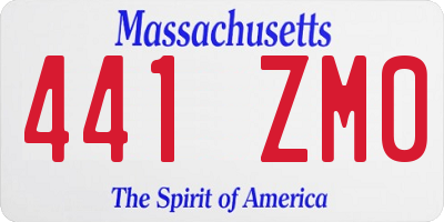 MA license plate 441ZM0