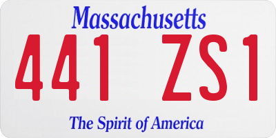 MA license plate 441ZS1