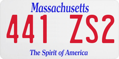 MA license plate 441ZS2