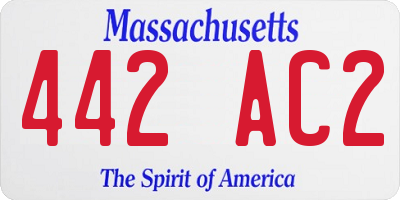 MA license plate 442AC2