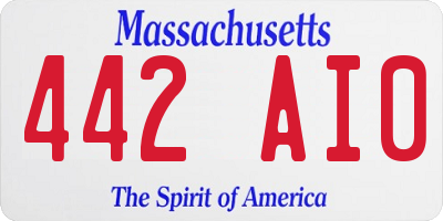 MA license plate 442AI0