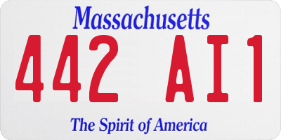 MA license plate 442AI1