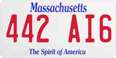 MA license plate 442AI6