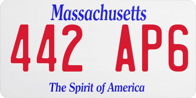 MA license plate 442AP6