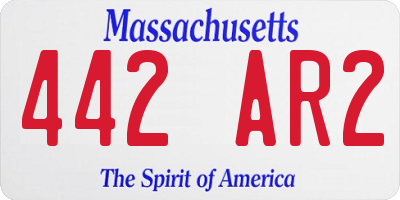 MA license plate 442AR2