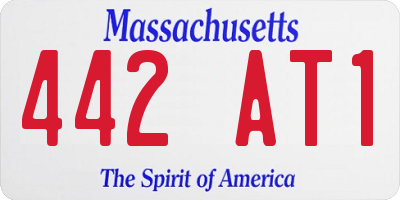 MA license plate 442AT1