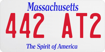 MA license plate 442AT2