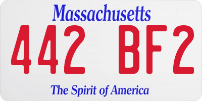 MA license plate 442BF2