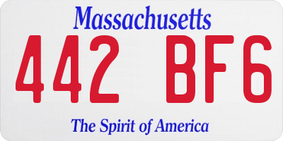 MA license plate 442BF6