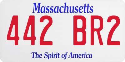 MA license plate 442BR2