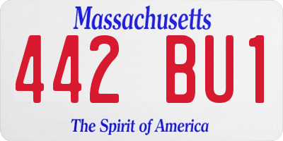 MA license plate 442BU1