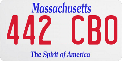 MA license plate 442CB0