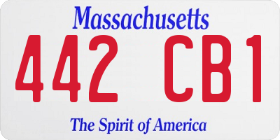MA license plate 442CB1