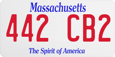 MA license plate 442CB2