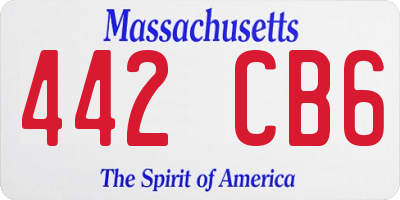 MA license plate 442CB6