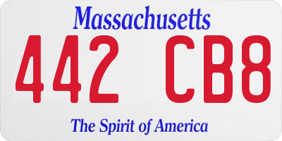 MA license plate 442CB8