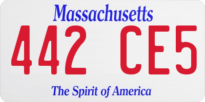 MA license plate 442CE5