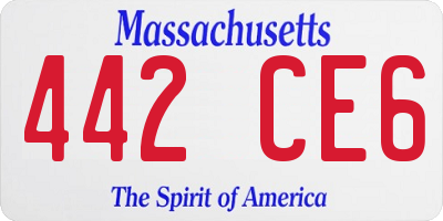 MA license plate 442CE6