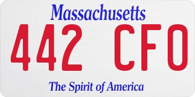 MA license plate 442CF0