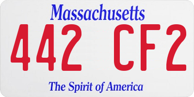 MA license plate 442CF2