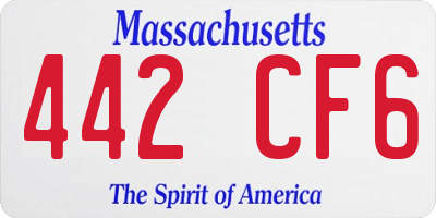 MA license plate 442CF6