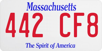 MA license plate 442CF8