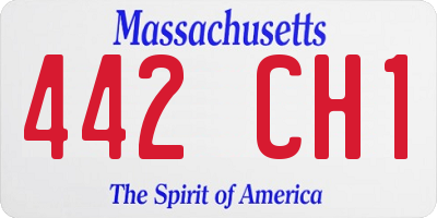 MA license plate 442CH1